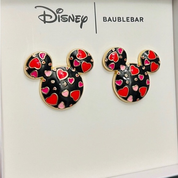BaubleBar Disney Mickey Mouse Heart Earrings - Picture 4 of 5
